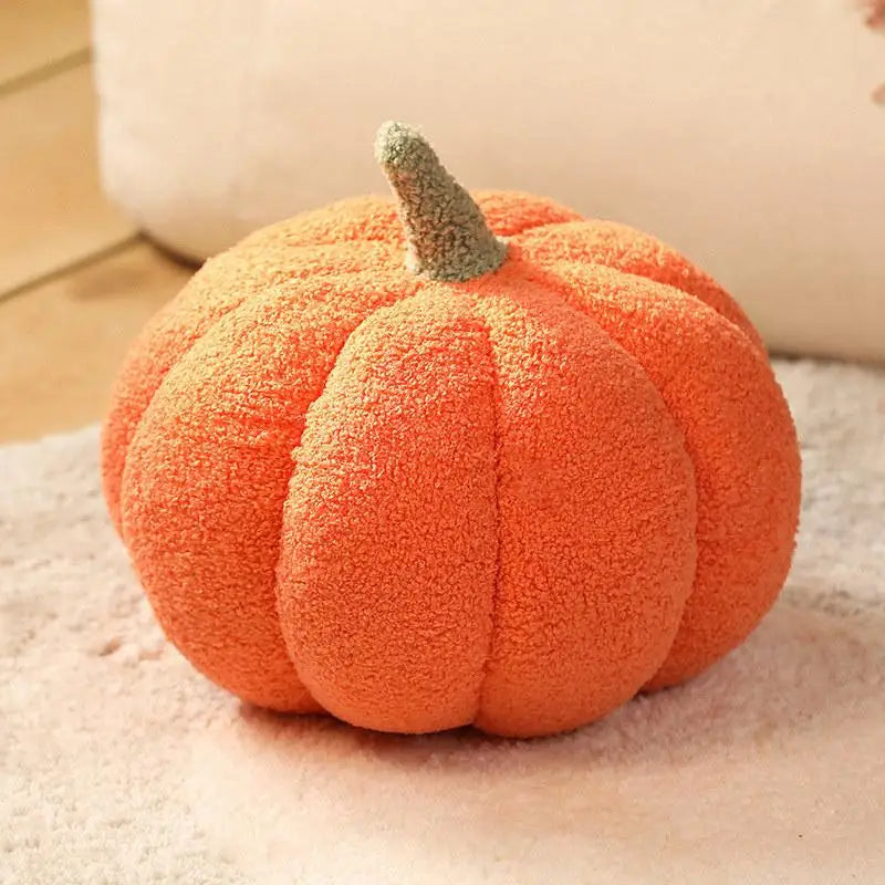 Virella | Pumpkin Plush Boucle Cushion for Cosy Sofa Décor