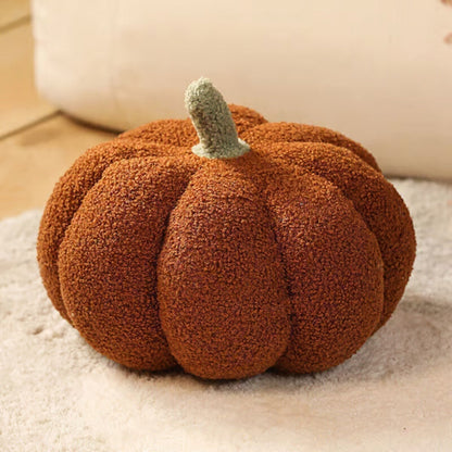 Virella | Pumpkin Plush Boucle Cushion for Cosy Sofa Décor