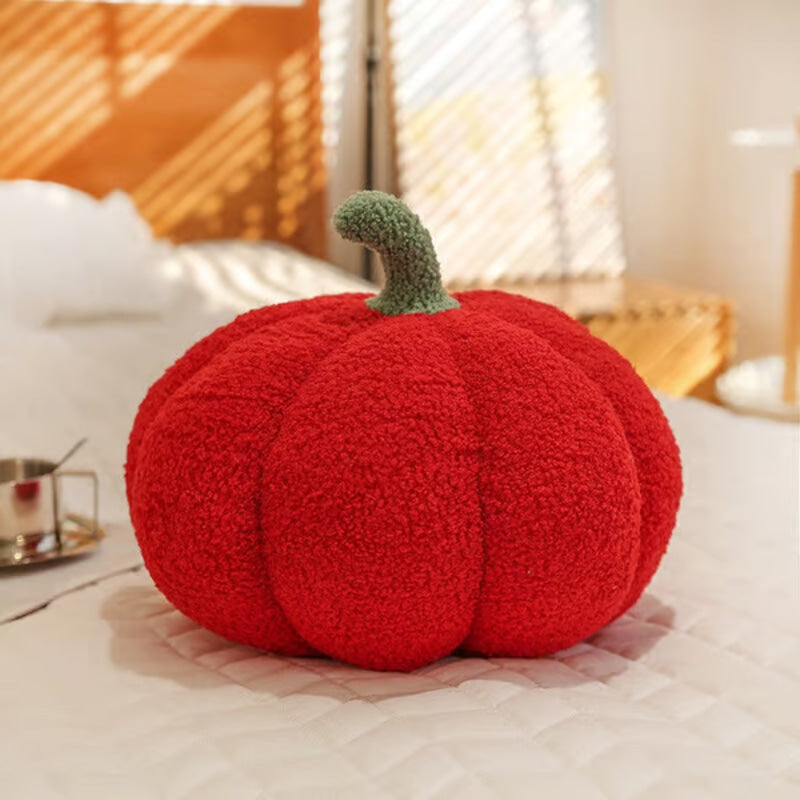 Virella | Pumpkin Plush Boucle Cushion for Cosy Sofa Décor