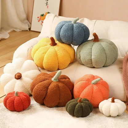 Virella | Pumpkin Plush Boucle Cushion for Cosy Sofa Décor
